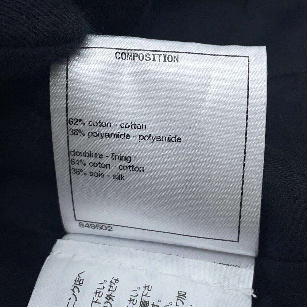 CHANEL Tweed Short Jacket Size 36 BlackP71896 Cotton62% Nylon38%