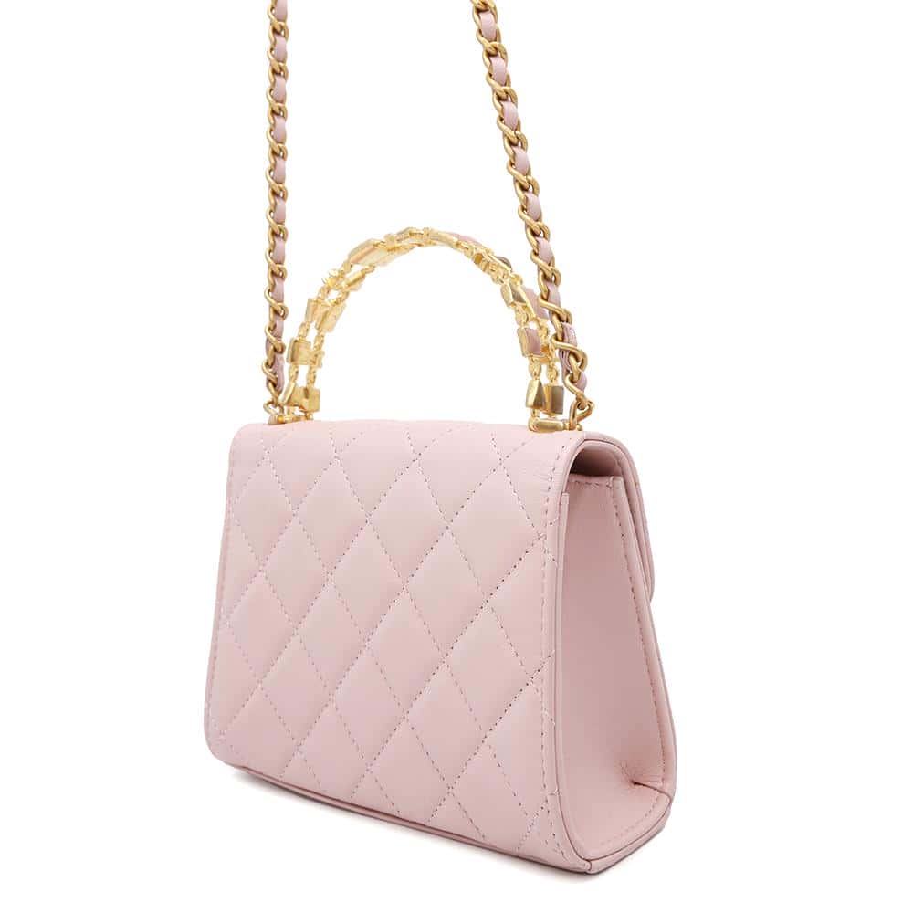 CHANEL Matelasse Top Handle PinkAP2945 Lambskin