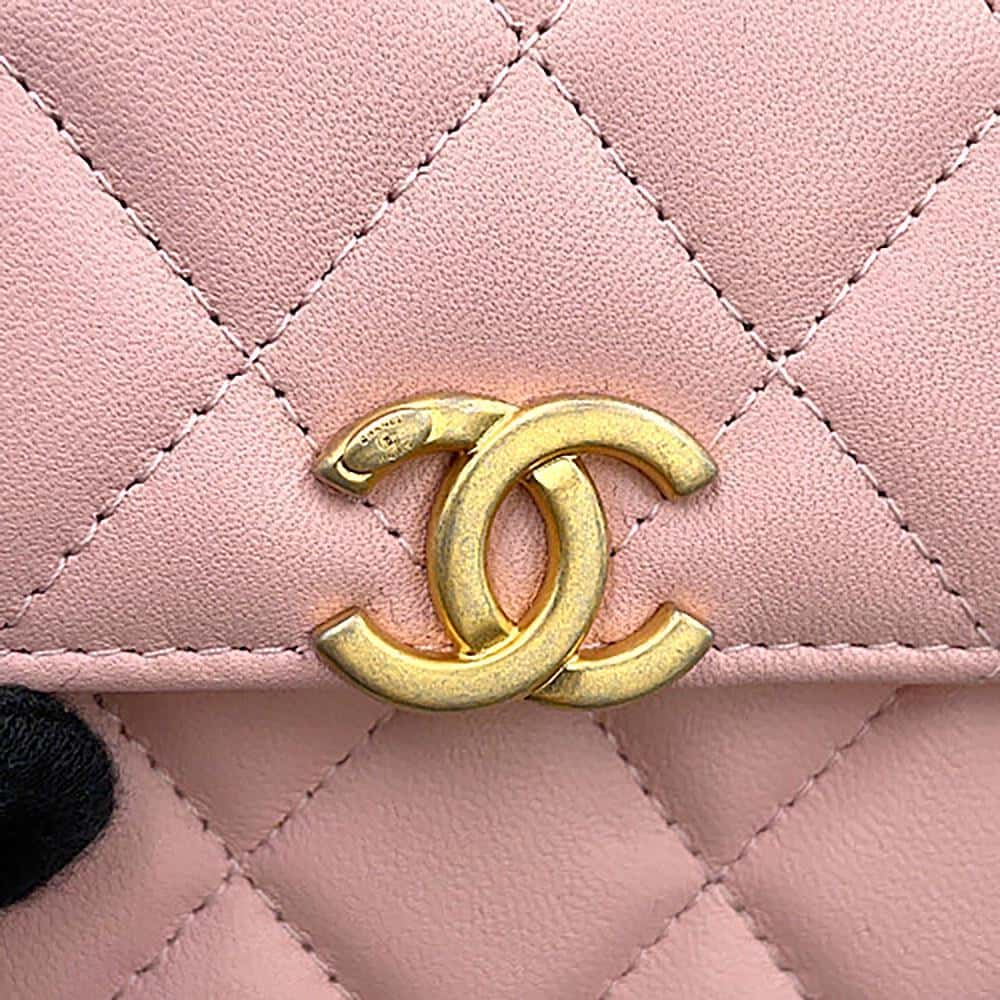 CHANEL Matelasse Top Handle PinkAP2945 Lambskin