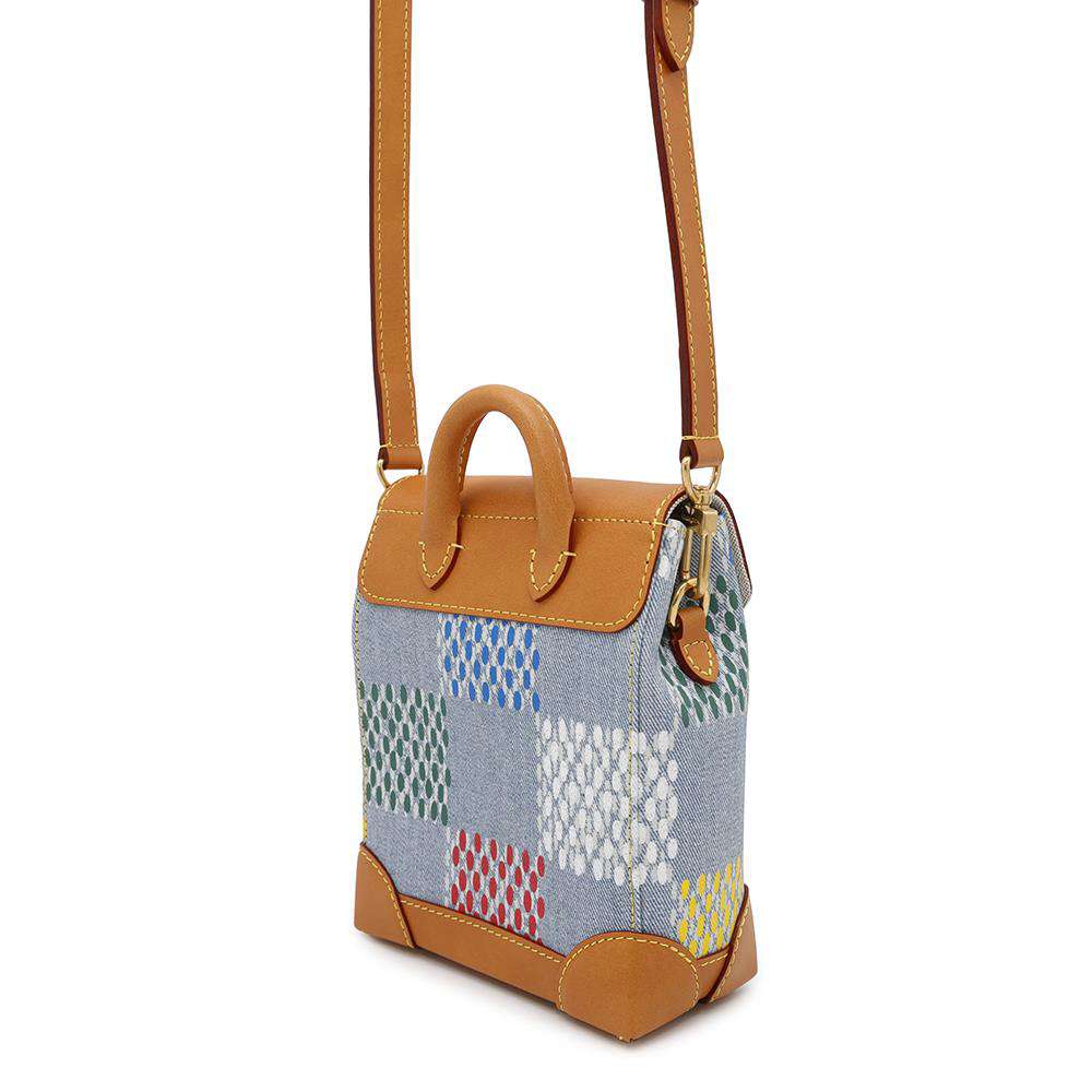 LOUIS VUITTON Nano Steamer MulticolorN00190 LV Birds Damier Denim