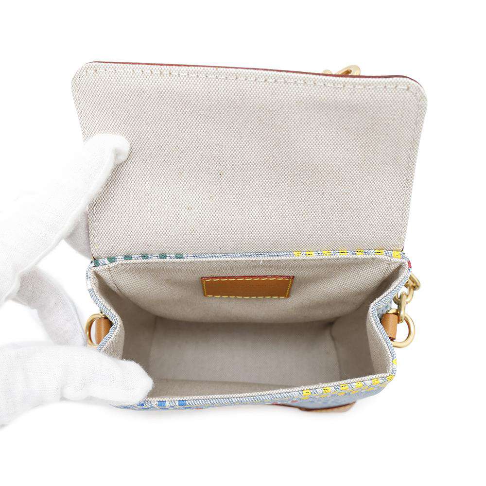 LOUIS VUITTON Nano Steamer MulticolorN00190 LV Birds Damier Denim