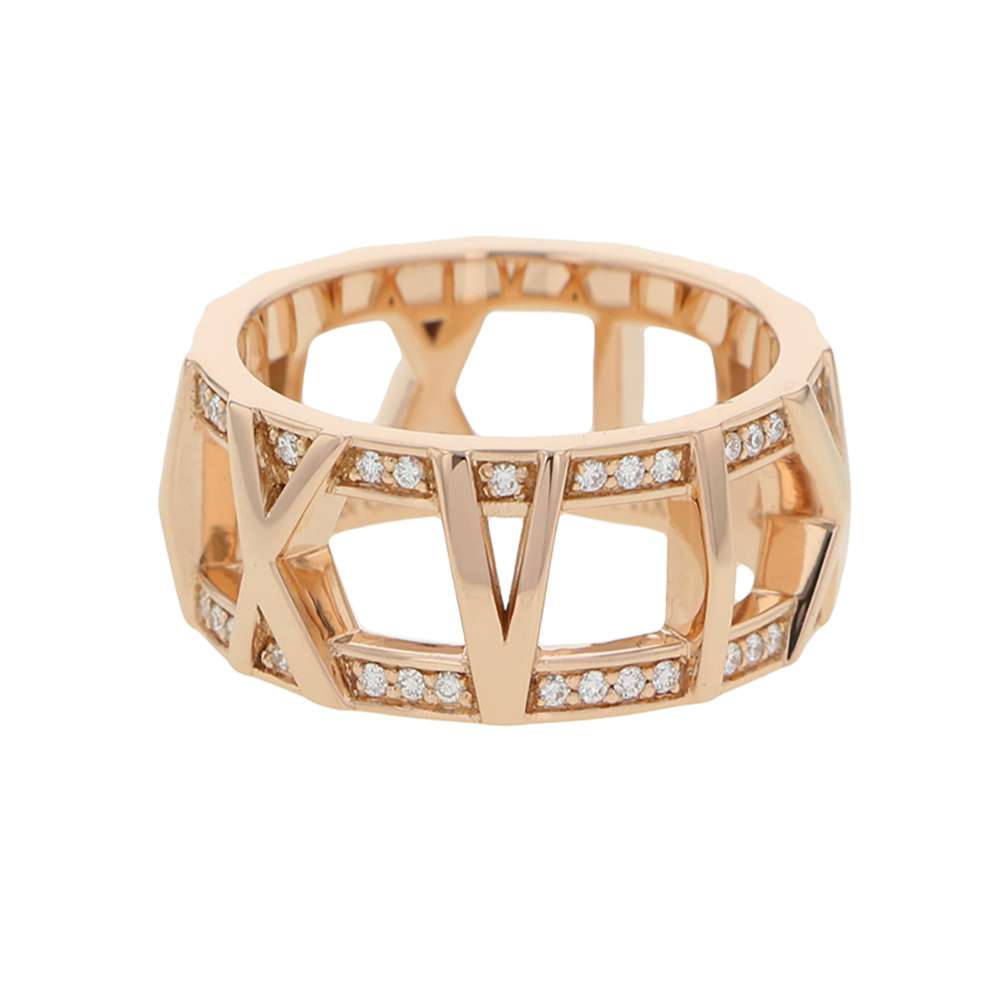 TIFFANY&Co. Atlas X Open Ring Size #11 18K Pink Gold