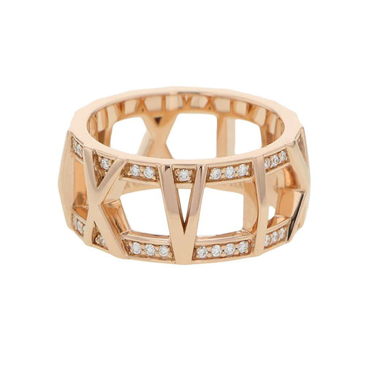 TIFFANY&Co. Atlas X Open Ring Size #11 18K Pink Gold