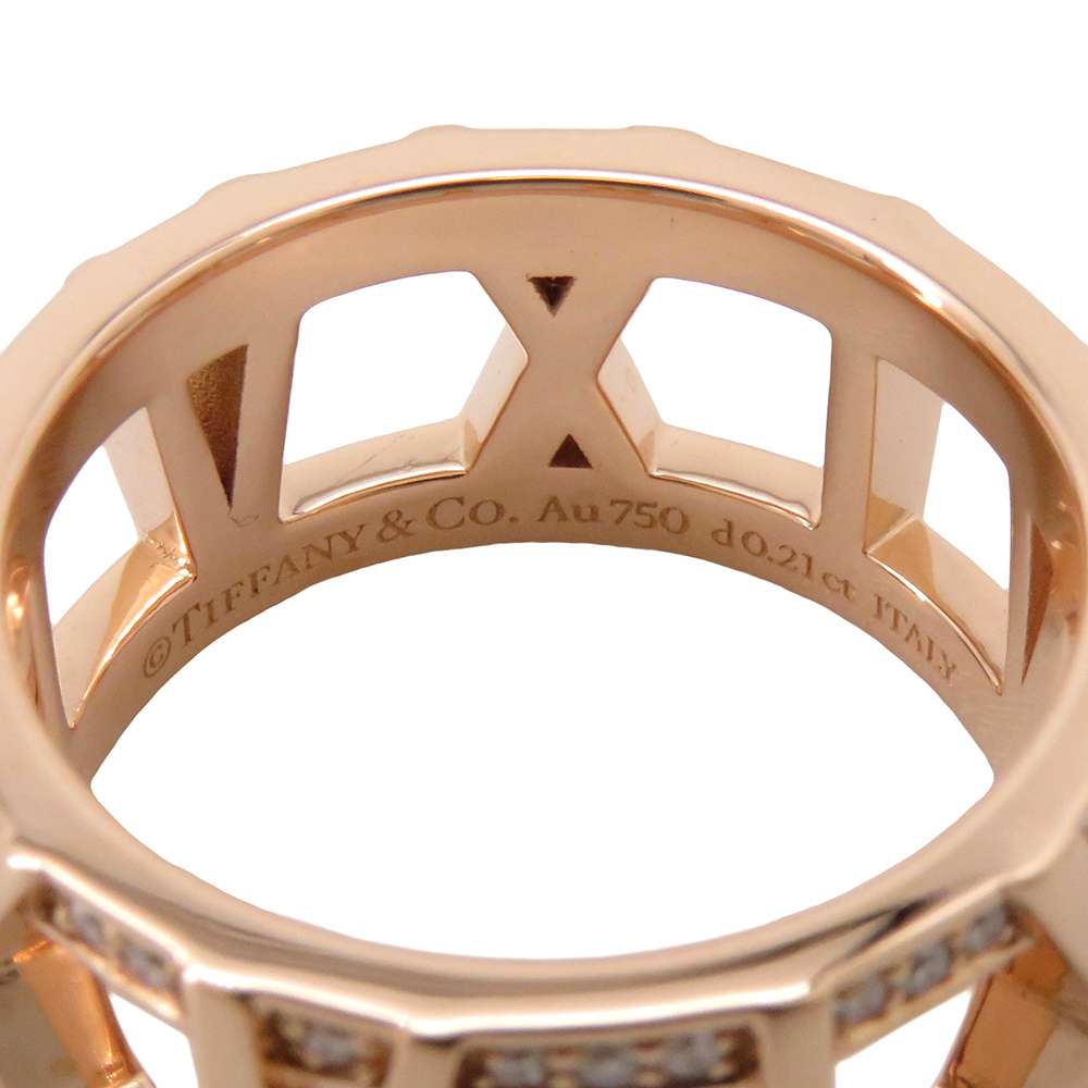 TIFFANY&Co. Atlas X Open Ring Size #11 18K Pink Gold