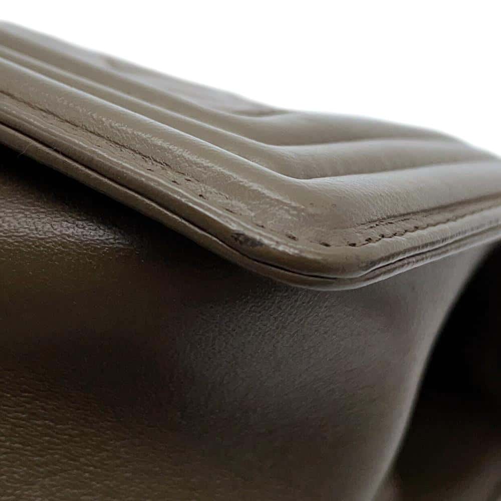 CHANEL Boy Chanel ChainShoulder KhakiA67085 Lambskin Size Small