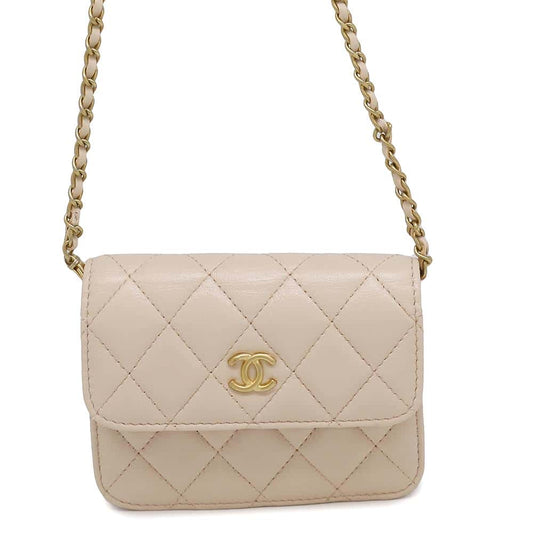CHANEL Matelasse ChainClutch Bag PinkAP1628 Lambskin Size Mini