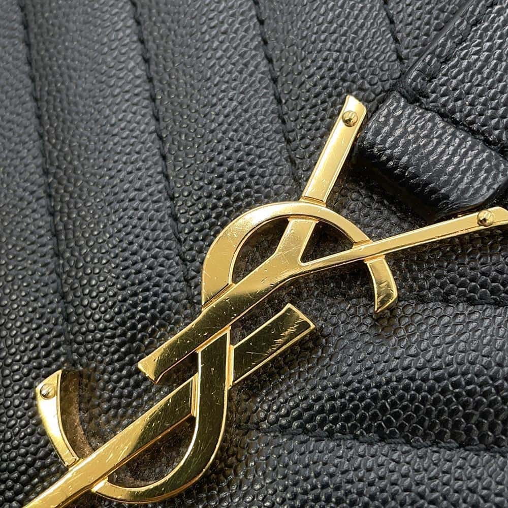 SAINT LAURENT PARIS Envelope ChainShoulder Bag Black600185 Calf Leather Size Medium