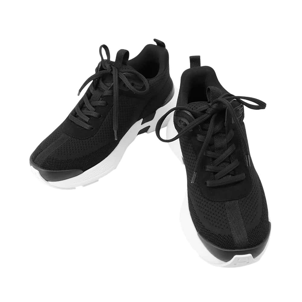 HERMES Sneakers Heroes BlackH232103Z Technical Mesh Size 37