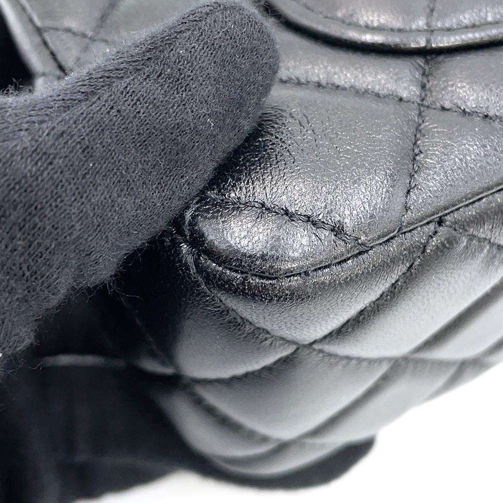 CHANEL Top Handle Matelasse ChainShoulder Bag BlackAS4362 Lambskin