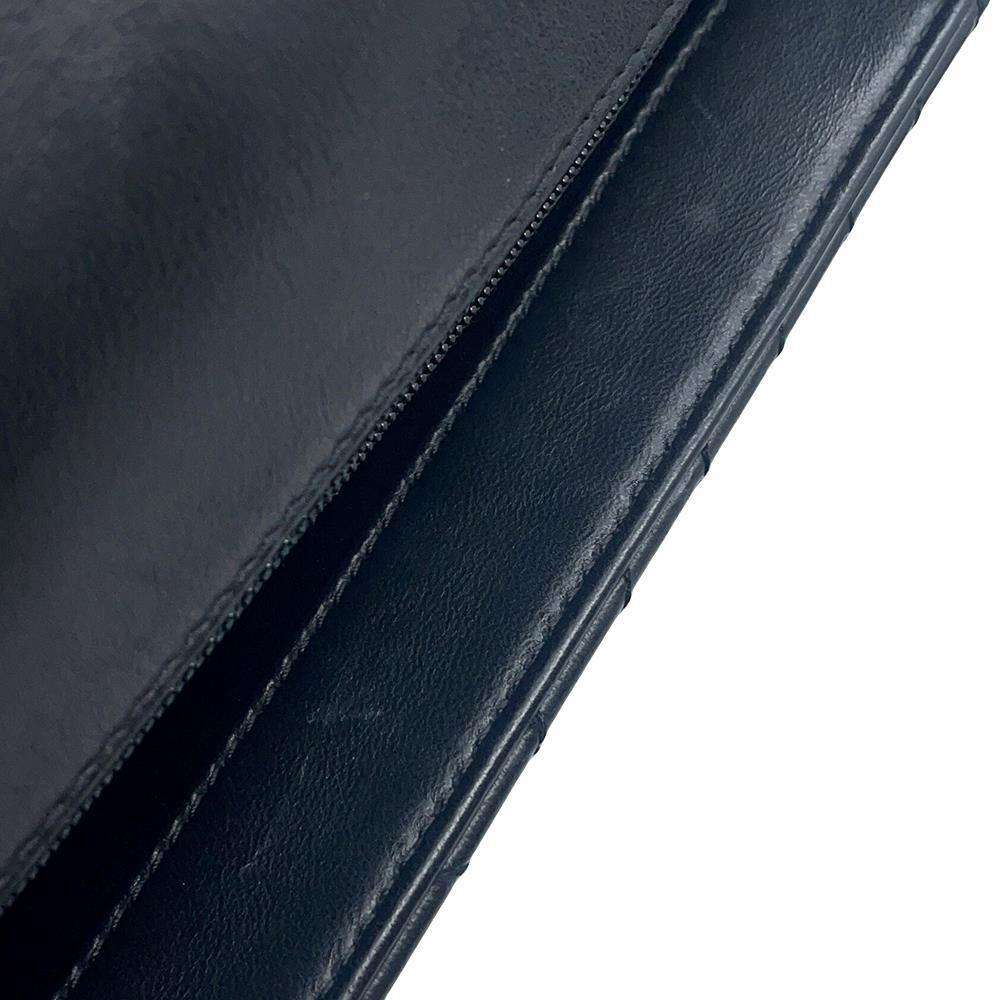 CHANEL Chevron Single Flap ChainShoulder Bag Black Lambskin