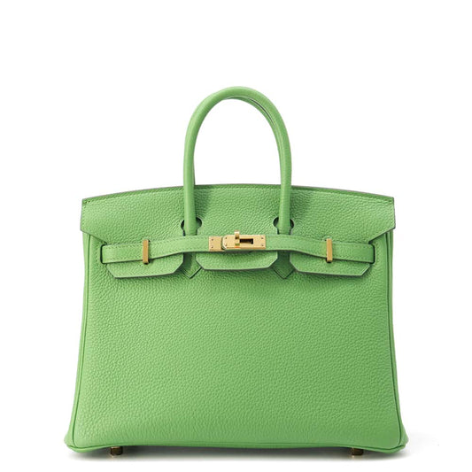 HERMES Birkin Vert Yucca Togo Leather Size 25