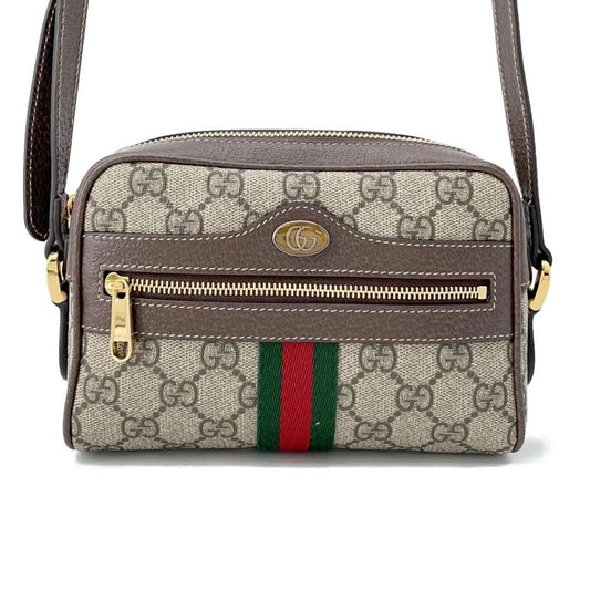 GUCCI Ophidia GG Supreme Shoulder Bag Beige/Brown517350 PVC Leather