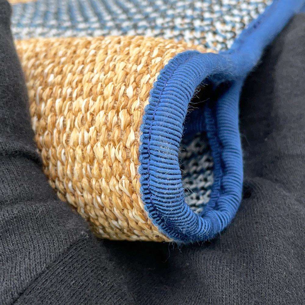 CHANEL Large shopping bag Beige/NavyA57161 Straw Leather