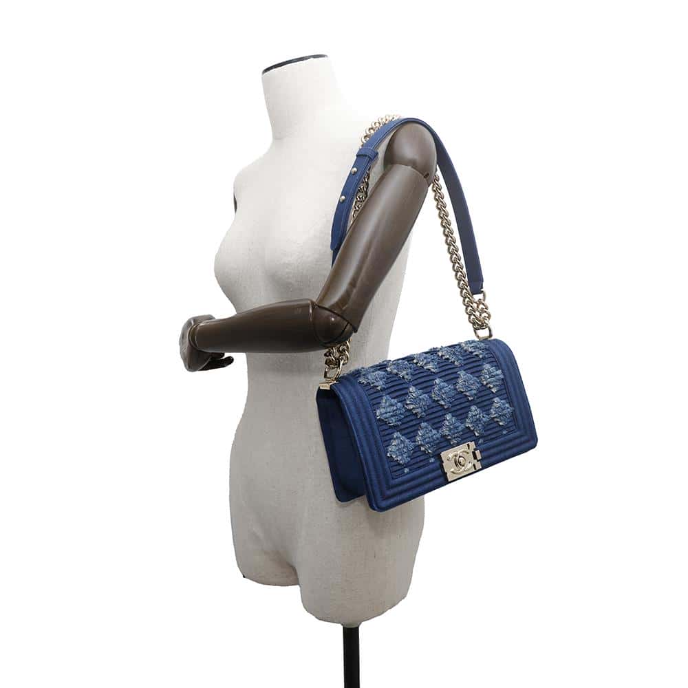 CHANEL Boy Chanel BlueA67086 Denim Size 25