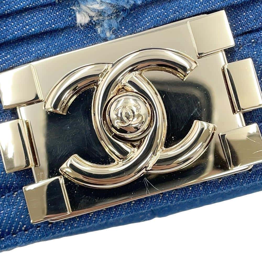 CHANEL Boy Chanel BlueA67086 Denim Size 25