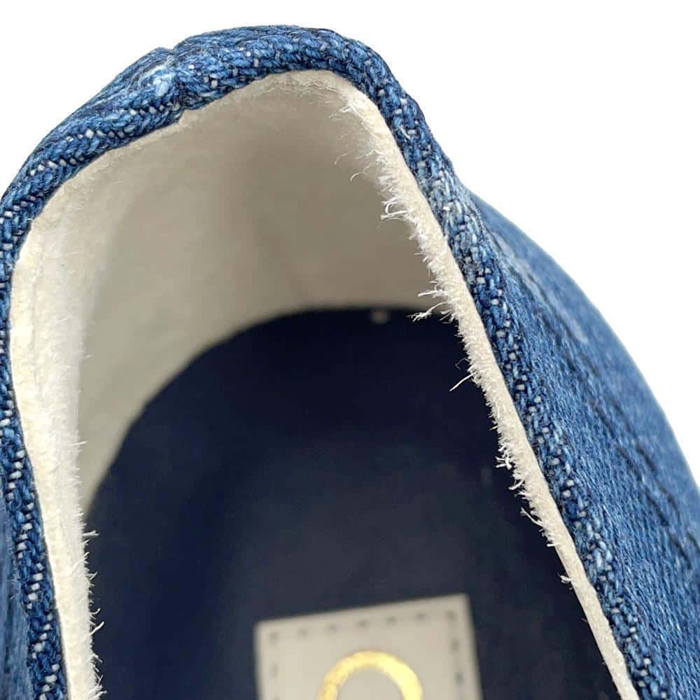 CHANEL heel loafers BlueG45142 Denim Size 36