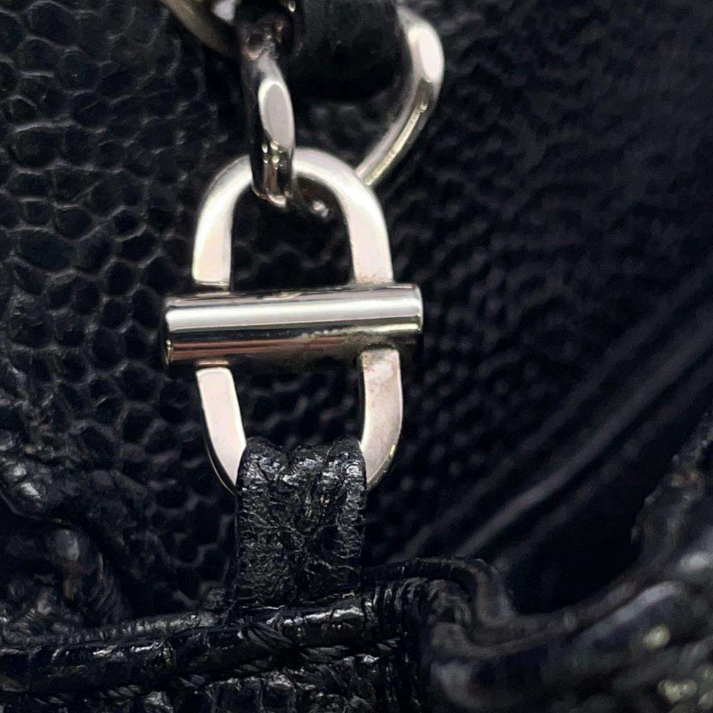 CHANEL Matelasse Single Flap ChainShoulder Bag One Belt Black Caviar Leather