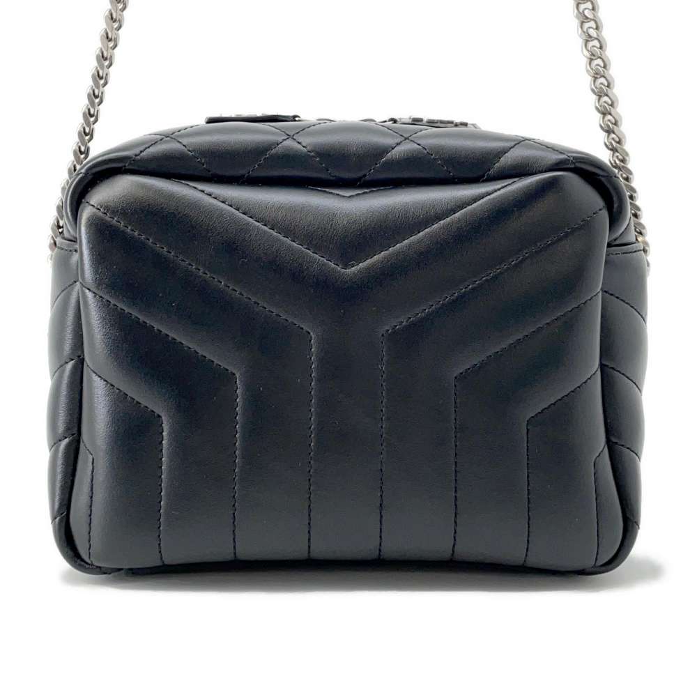 SAINT LAURENT PARIS Loulou Chain Leather Shoulder Black574102 Leather