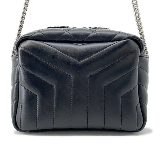 SAINT LAURENT PARIS Loulou Chain Leather Shoulder Black574102 Leather