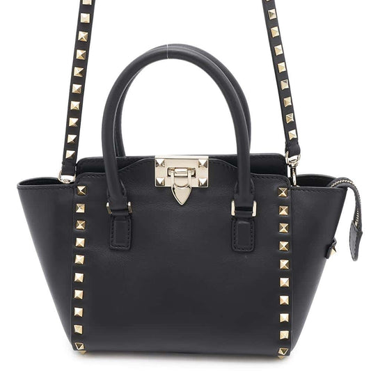 Valentino Garavani Studded 2WAYBag Black Leather