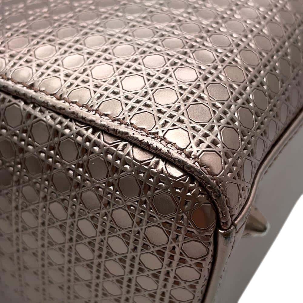 Dior Lady Dior 2WAYBag MetalicPinkM0550PSKC Leather Size Medium