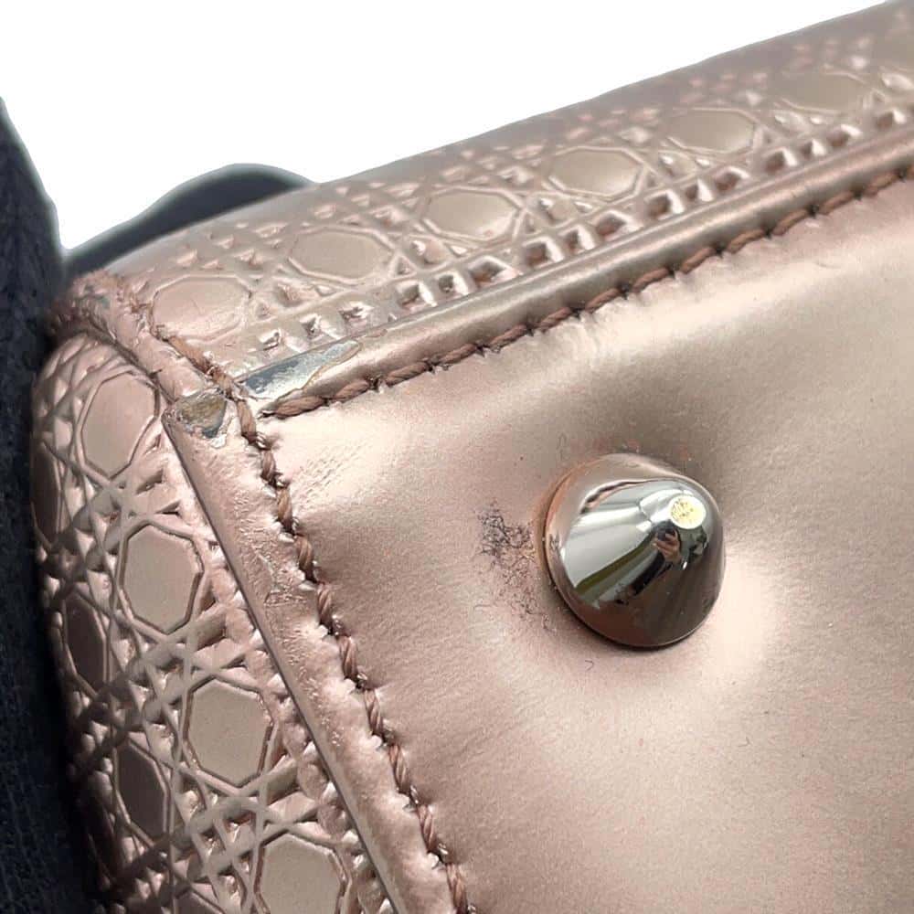 Dior Lady Dior 2WAYBag MetalicPinkM0550PSKC Leather Size Medium