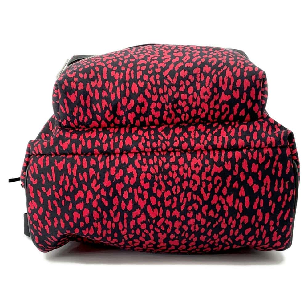 SAINT LAURENT PARIS Classic Hunter Baby Cat Backpack Black/Red326865 Canvas Leather