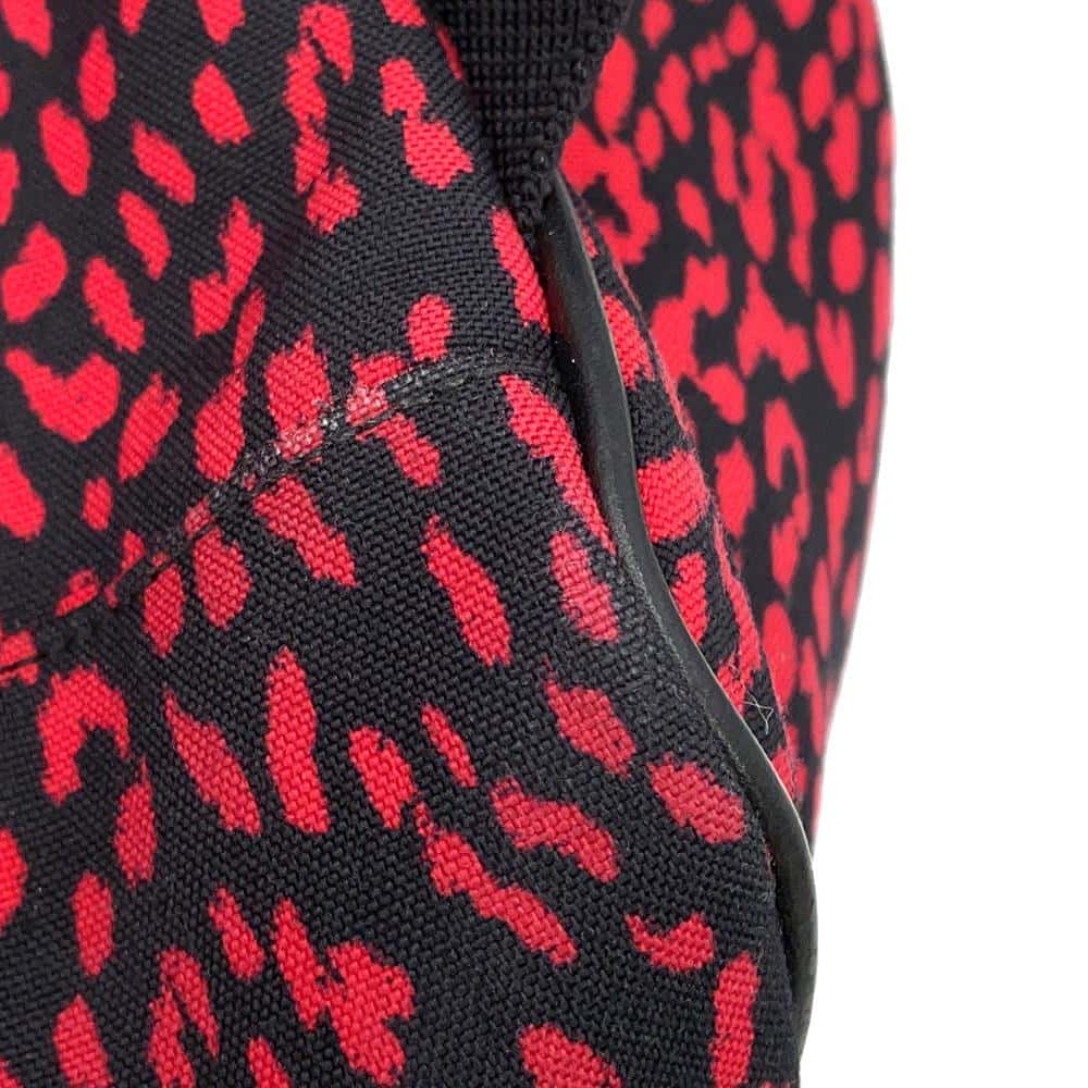 SAINT LAURENT PARIS Classic Hunter Baby Cat Backpack Black/Red326865 Canvas Leather