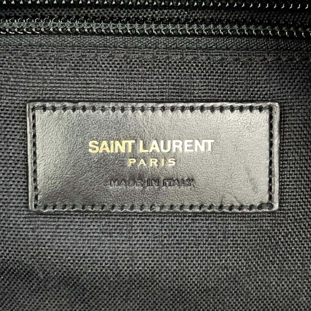 SAINT LAURENT PARIS Classic Hunter Baby Cat Backpack Black/Red326865 Canvas Leather