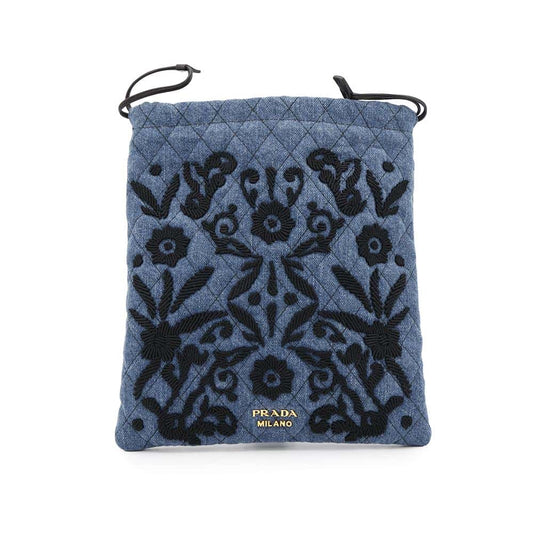 PRADA Drawstring BagPouch Blue/Black1MU001 Denim