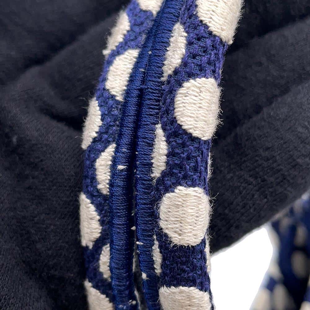 Dior Vertical Book Tote Dot White/Navy Canvas