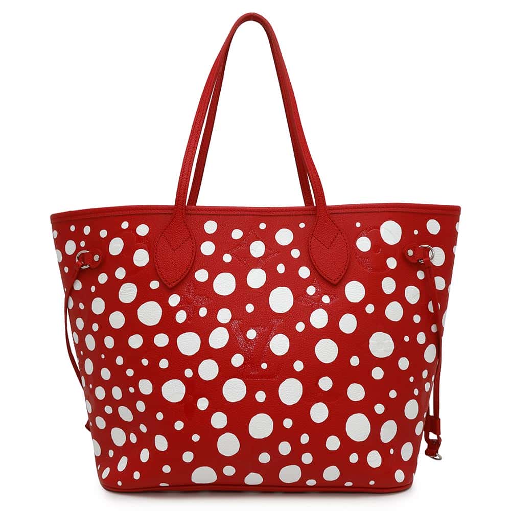 LOUIS VUITTON Neverfull RougeBlancM46422 Monogram Empreinte Leather Infinity Dot Size MM