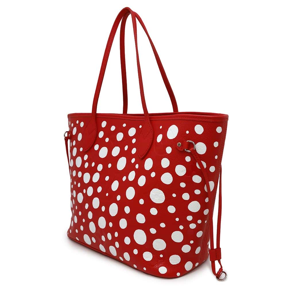 LOUIS VUITTON Neverfull RougeBlancM46422 Monogram Empreinte Leather Infinity Dot Size MM