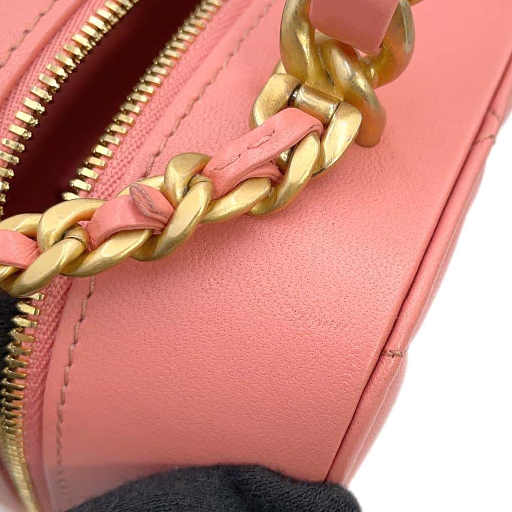 CHANEL Matelasse Chain Vanity Bag PinkAS3318 Lambskin