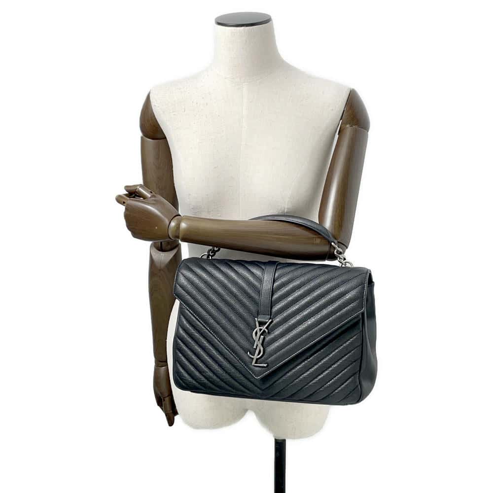 SAINT LAURENT PARIS College 2way Bag Black600278 Leather