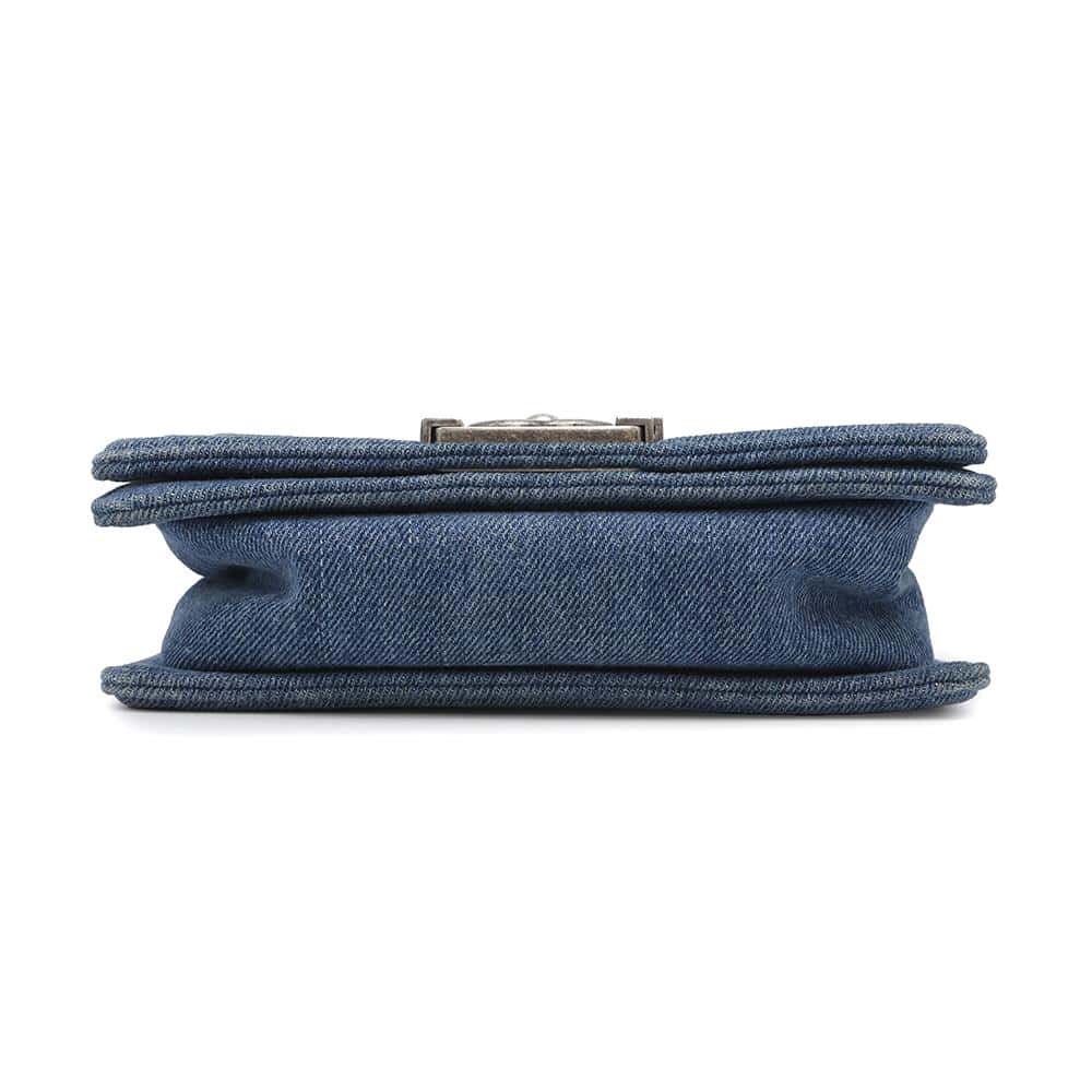 CHANEL Boy Chanel ChainShoulder Blue Denim Size Mini