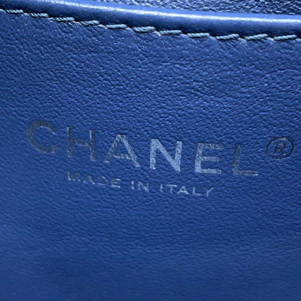 CHANEL Boy Chanel ChainShoulder Blue Denim Size Mini