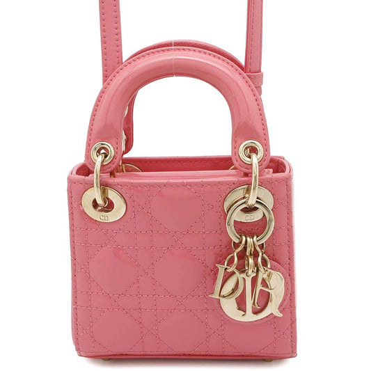 Dior Lady Dior Canage PinkS0856OWCB Patent Leather Size micro