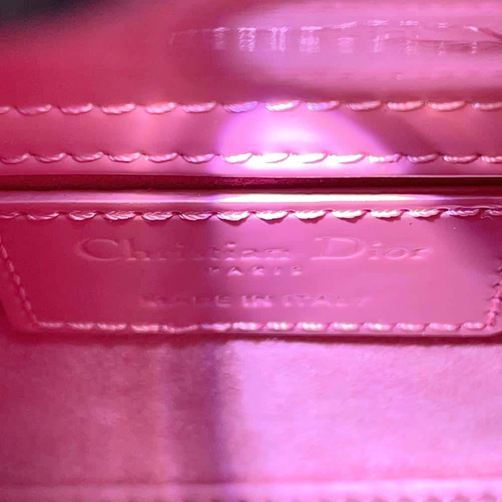 Dior Lady Dior Canage PinkS0856OWCB Patent Leather Size micro