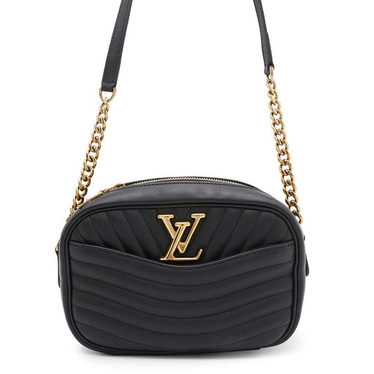 LOUIS VUITTON new wave camera bag NoirM58677 Leather
