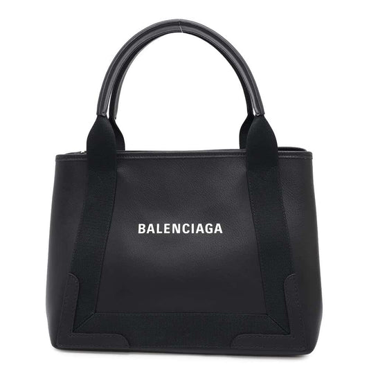BALENCIAGA Navy Kabas Black339933 Leather Size S