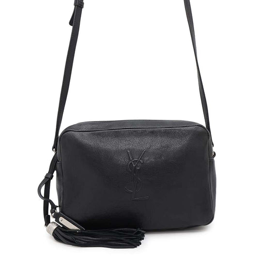 SAINT LAURENT PARIS Lu Camera Bag Tassel Shoulder Bag Black470299 Leather