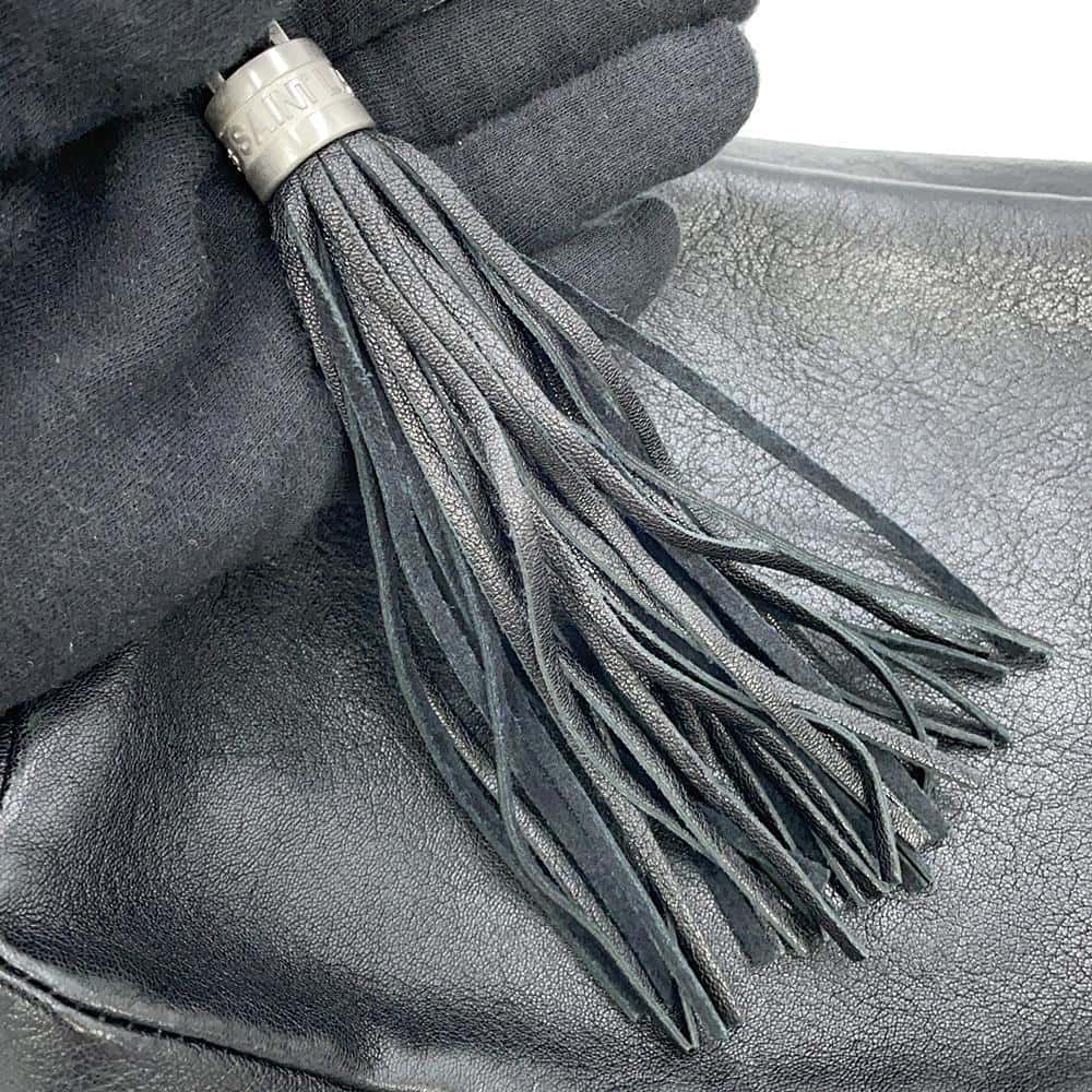 SAINT LAURENT PARIS Lu Camera Bag Tassel Shoulder Bag Black470299 Leather