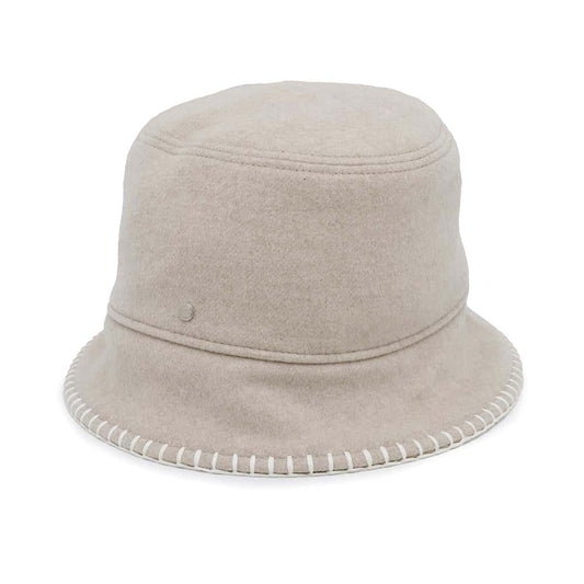 HERMES Harper Avalon Stitch Hat Size 58 Cordes/Ecru Wool 93% Cashmere7%