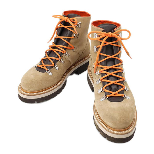 HERMES Short boots "Hike" Brown/Orange Suede leather Size 43