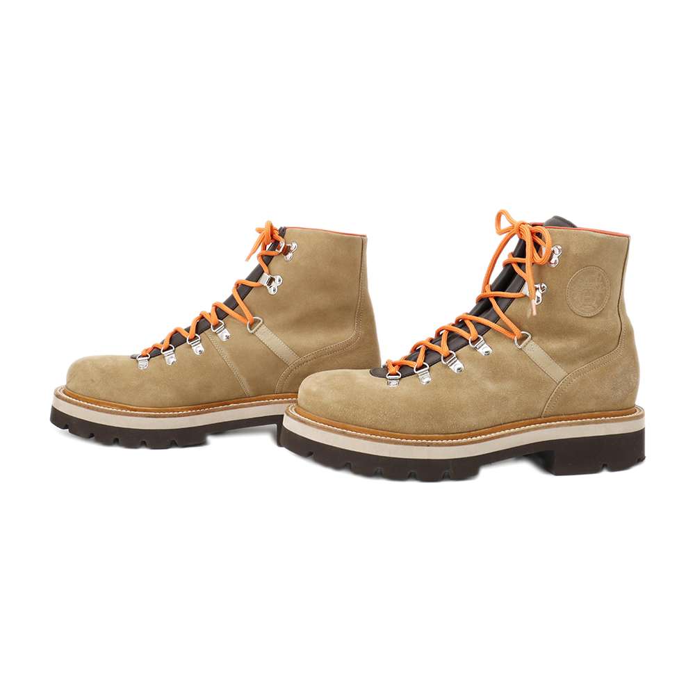 HERMES Short boots "Hike" Brown/Orange Suede leather Size 43