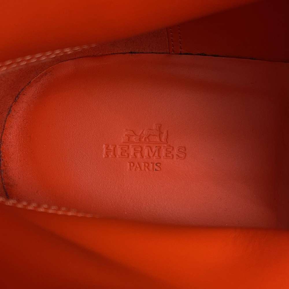 HERMES Short boots "Hike" Brown/Orange Suede leather Size 43