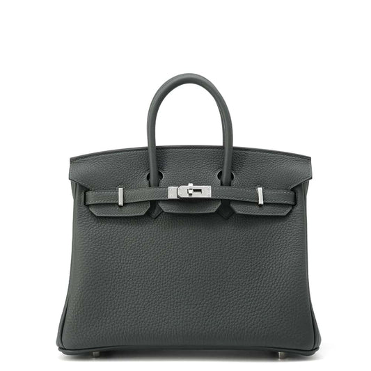 HERMES Birkin Vert Fonce Togo Leather Size 25