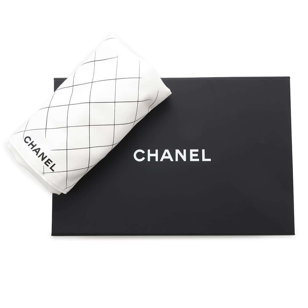 CHANEL Matelasse W Flap ChainShoulder Bag BlackA01112 Caviar Leather Size 25