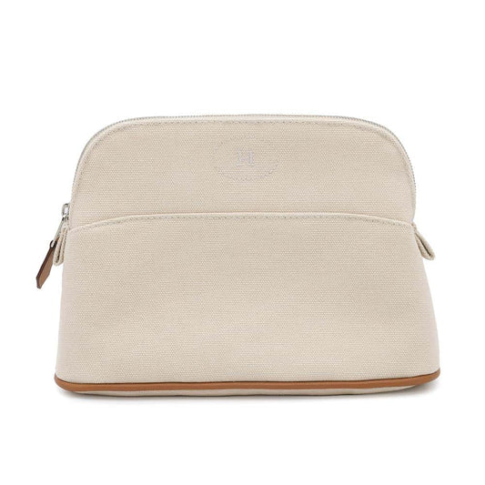 HERMES BolidePouch Beige Canvas Size PM